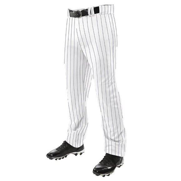 Champro Sports Triple Crown Open Bottom Baseball Pants White Black - Picture 1 of 16